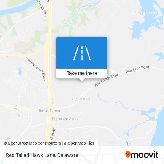 Mapa de Red Tailed Hawk Lane