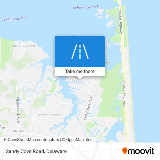 Sandy Cove Road map