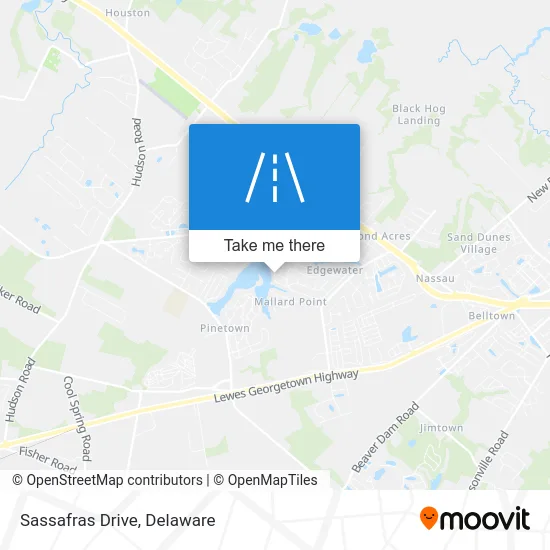 Sassafras Drive map