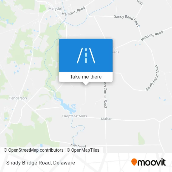 Shady Bridge Road map