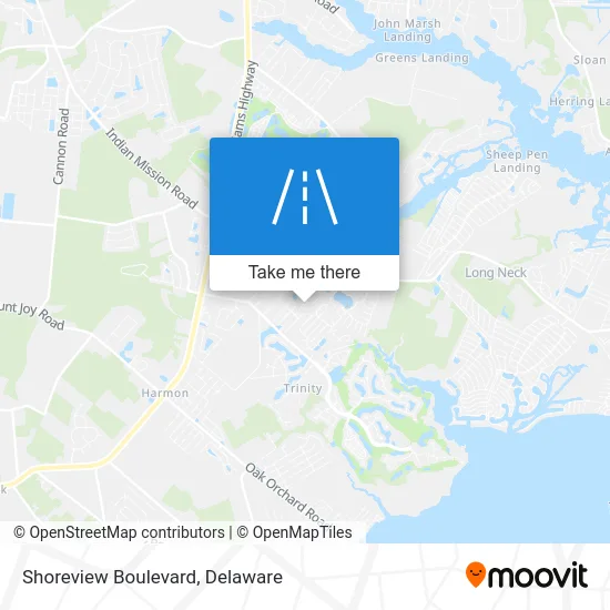 Shoreview Boulevard map