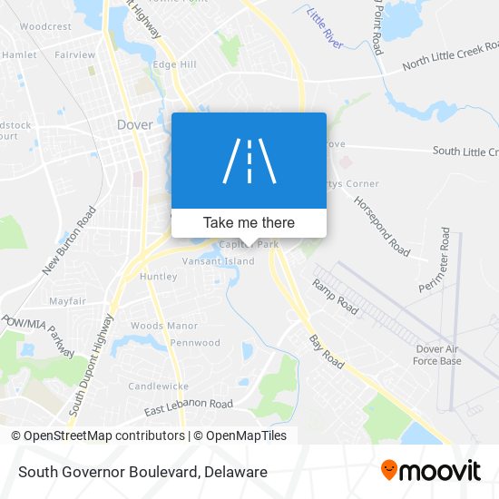 South Governor Boulevard map