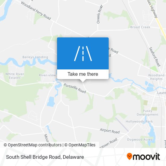 South Shell Bridge Road map