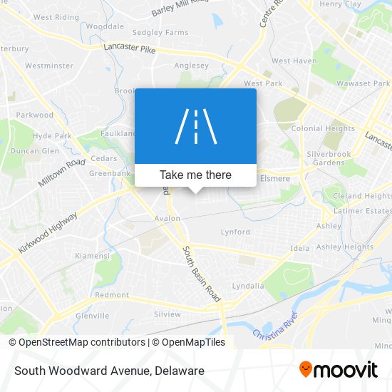 Mapa de South Woodward Avenue