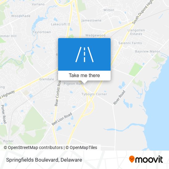Mapa de Springfields Boulevard