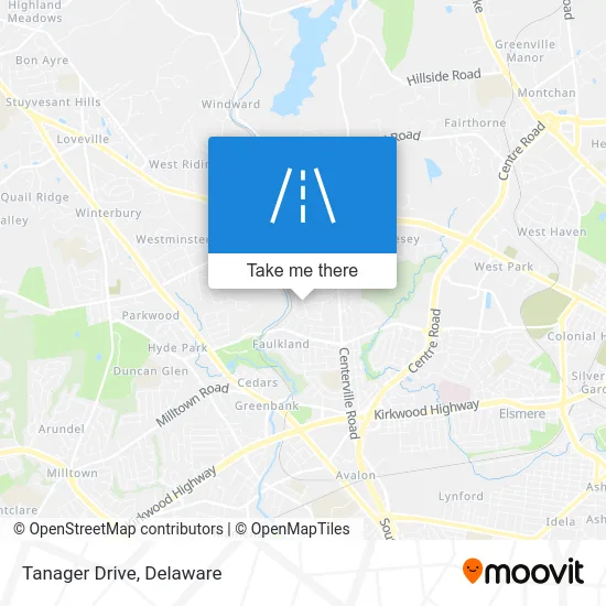 Tanager Drive map