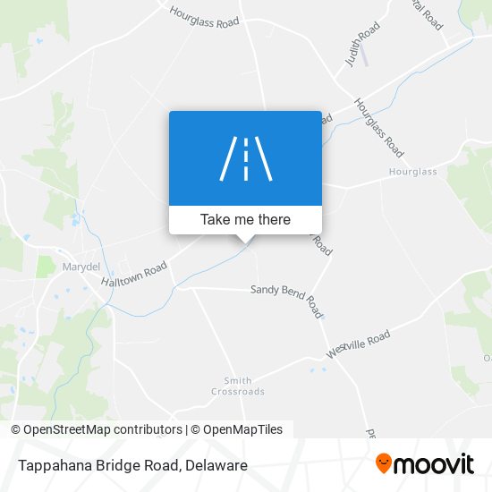 Tappahana Bridge Road map