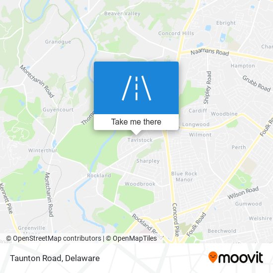 Taunton Road map