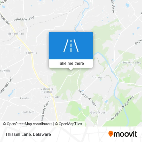 Thissell Lane map