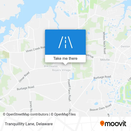Tranquillity Lane map