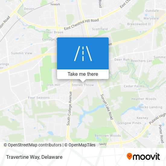 Mapa de Travertine Way