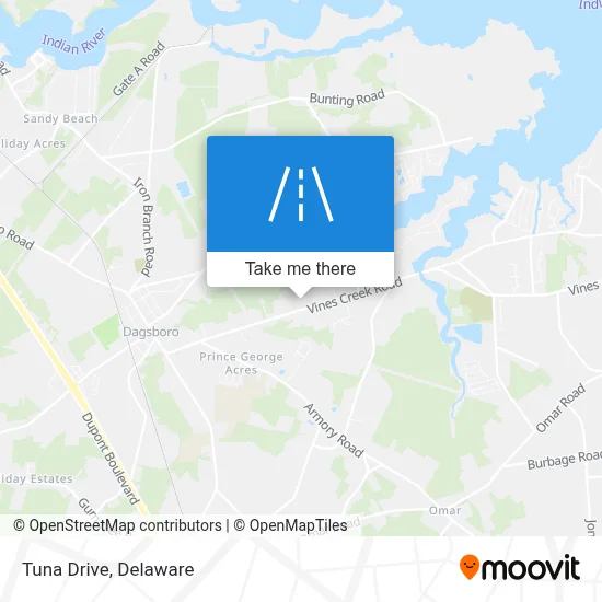 Tuna Drive map