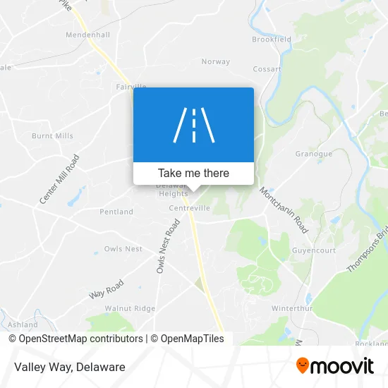 Valley Way map