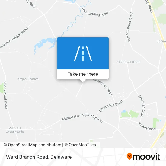 Ward Branch Road map