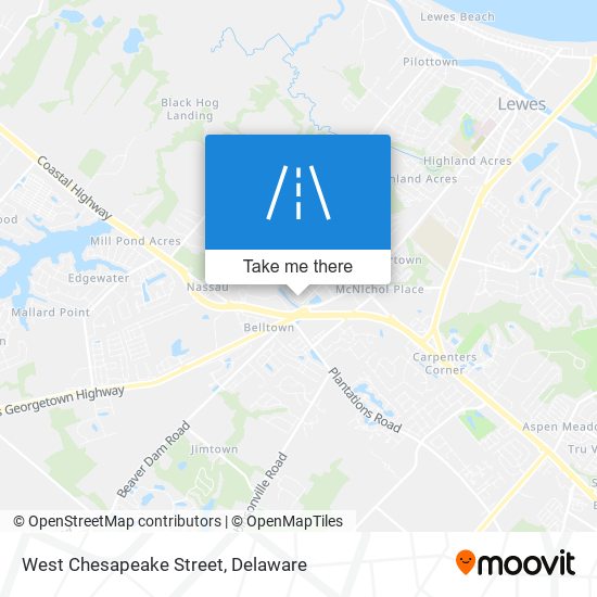 Mapa de West Chesapeake Street