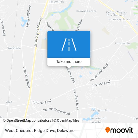 West Chestnut Ridge Drive map