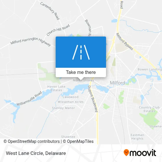 West Lane Circle map