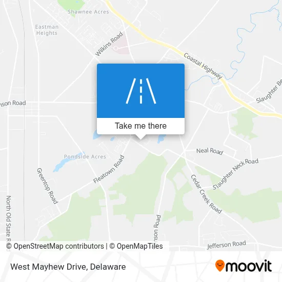 West Mayhew Drive map