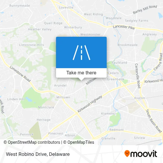 West Robino Drive map