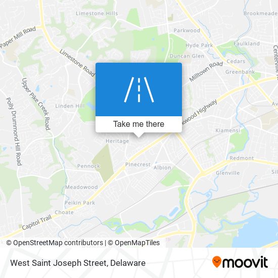 West Saint Joseph Street map