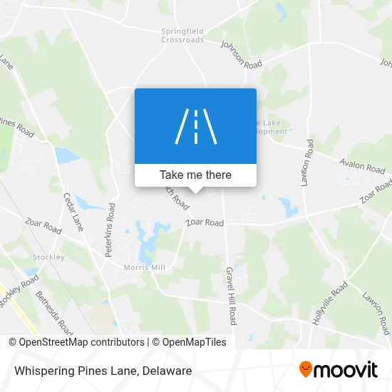 Whispering Pines Lane map