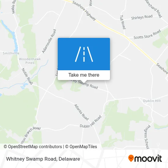 Whitney Swamp Road map