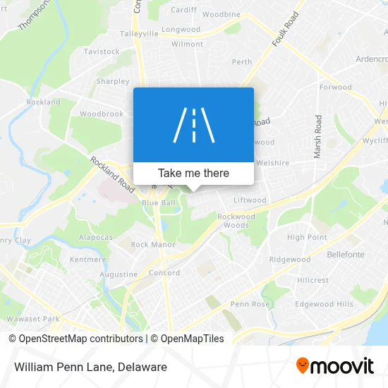 William Penn Lane map