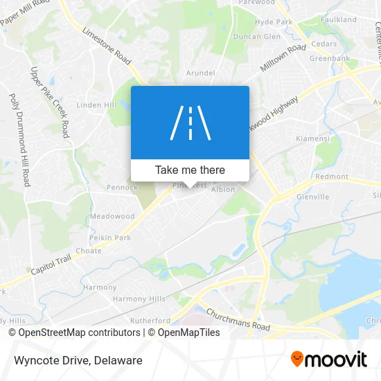 Wyncote Drive map