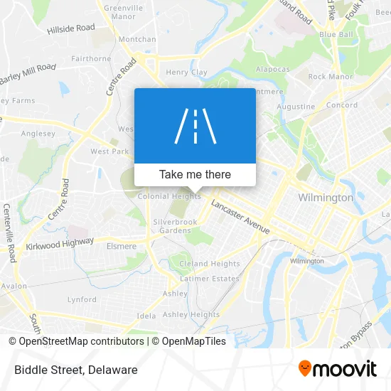Biddle Street map