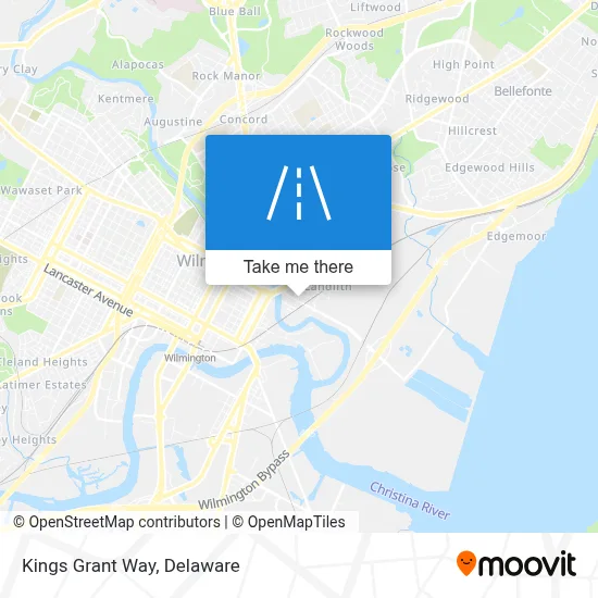 Kings Grant Way map