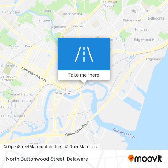 North Buttonwood Street map