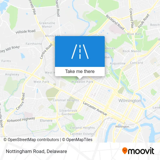Nottingham Road map