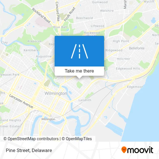 Pine Street map