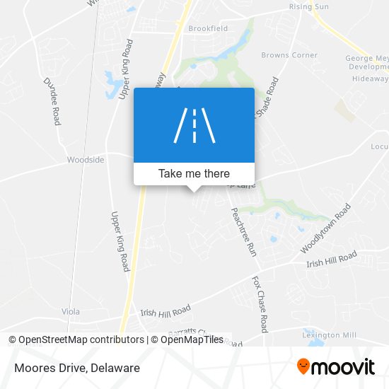 Moores Drive map