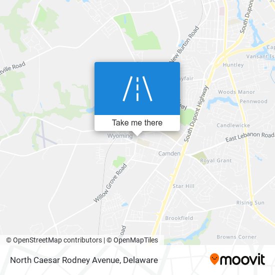 North Caesar Rodney Avenue map