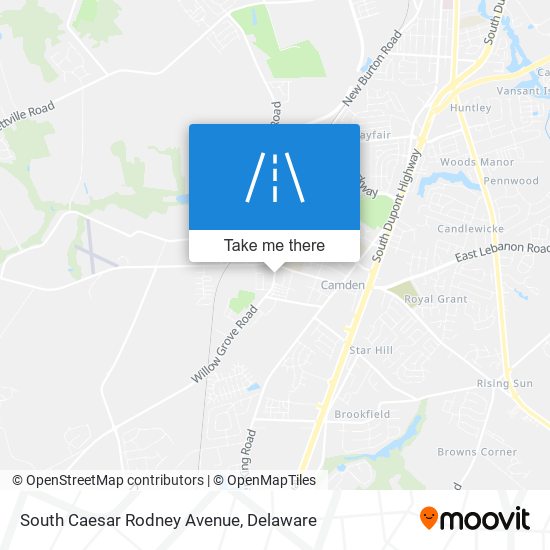 Mapa de South Caesar Rodney Avenue