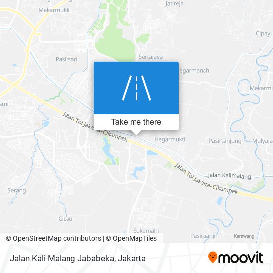 Jalan Kali Malang Jababeka map