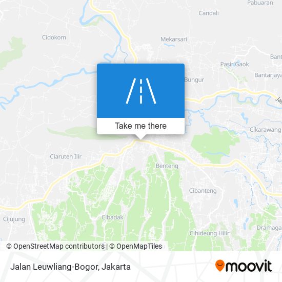 Jalan Leuwliang-Bogor map