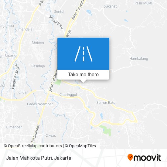 Jalan Mahkota Putri map