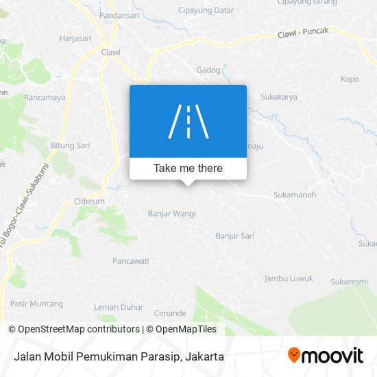 Jalan Mobil Pemukiman Parasip map