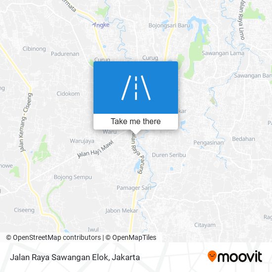 Jalan Raya Sawangan Elok map