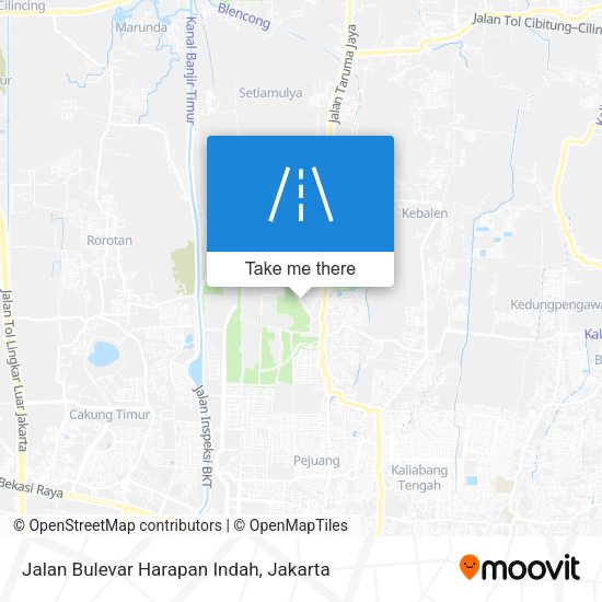 Jalan Bulevar Harapan Indah map