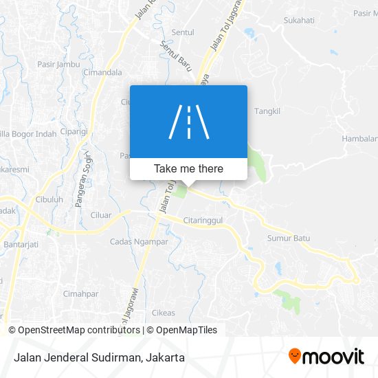 Jalan Jenderal Sudirman map