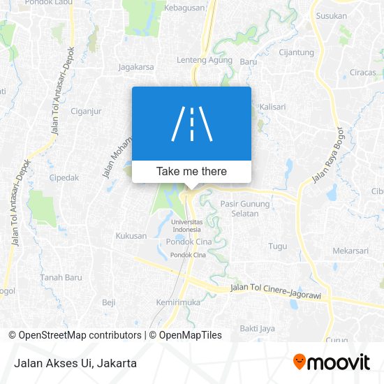 Jalan Akses Ui map
