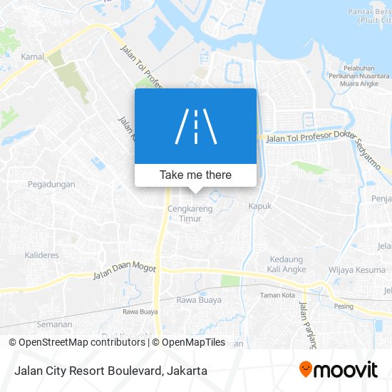 Jalan City Resort Boulevard map