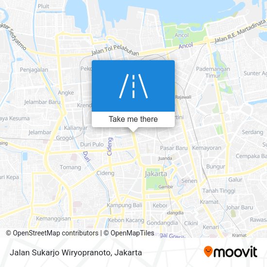 Jalan Sukarjo Wiryopranoto map