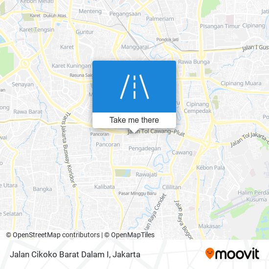 Jalan Cikoko Barat Dalam I map