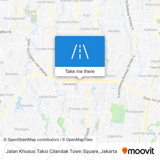 Jalan Khusus Taksi Cilandak Town Square map