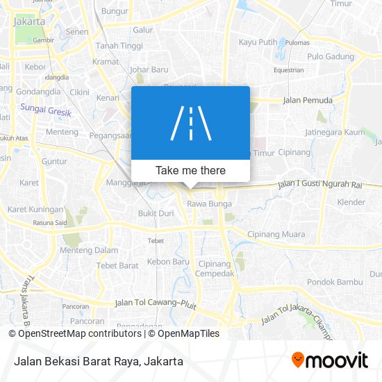 Jalan Bekasi Barat Raya map