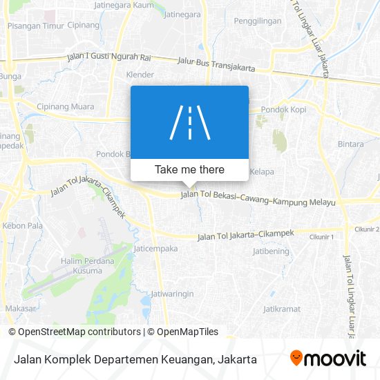 Jalan Komplek Departemen Keuangan map